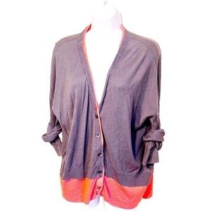 XL simply Vera gray/light orange sweater
